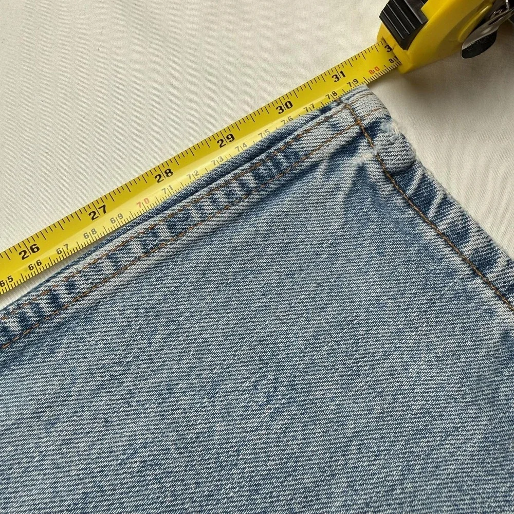 Levis 550 Jeans Mens 34x32 Blue Light Wash Relaxed Tapered Denim Zip Fly Casual